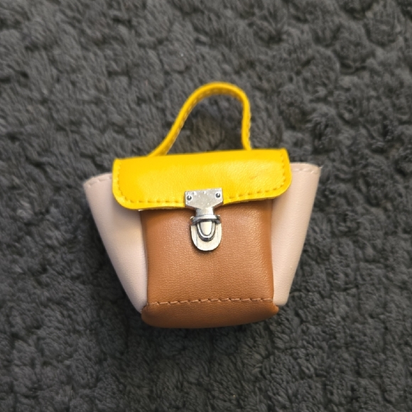 Mini Yellow and Brown Handbag For Your Labubu EUC - Picture 1 of 8